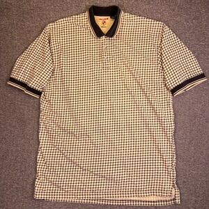 IVY CREW Classics Polo Shirt Mens 2XL Plaid Check‎ Short Sleeve Casual Golf Top